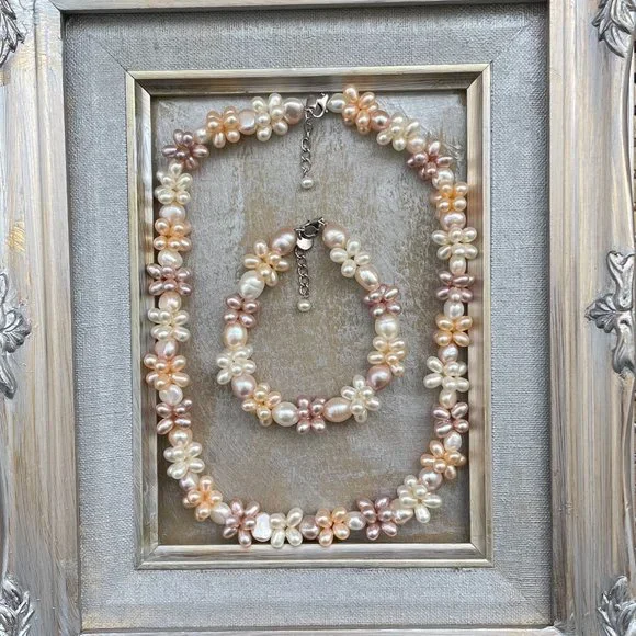 Tiffany & Co Iridesse Pearl Necklace and Bracelet set - Picture 1 of 8